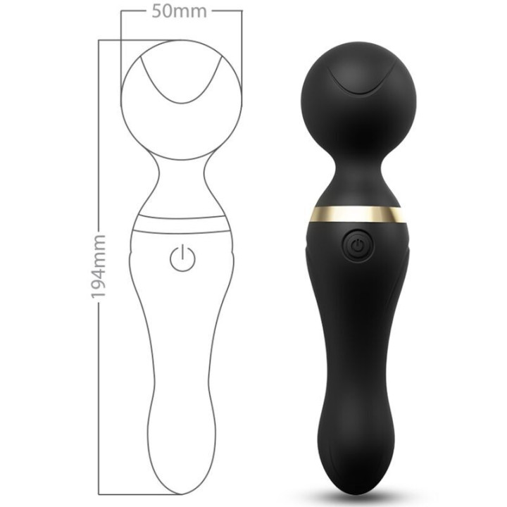 Armony - Massaggiatore e Vibratore Freeza Testa Super Flessibile Nera