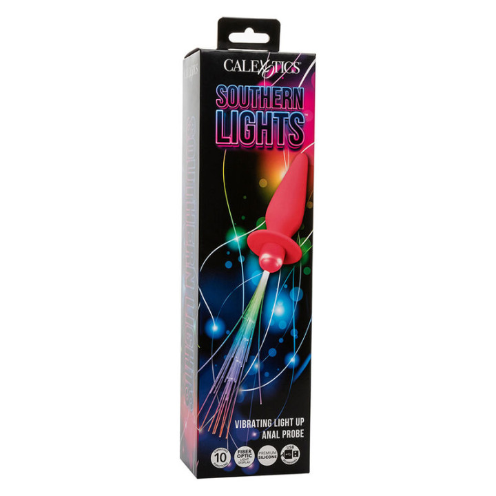 Calexotics - Southern Lights Light up Leuchtende Analstecker 10 Vibrationen Silikon Rosa
