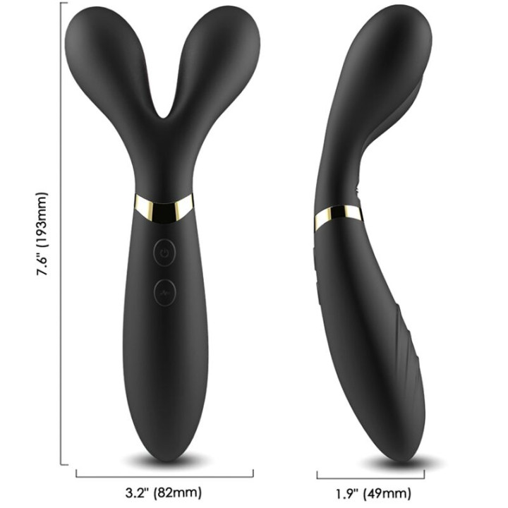 Armony - Massaggiatore e Vibratore y-Wand Doppia Testa Nero