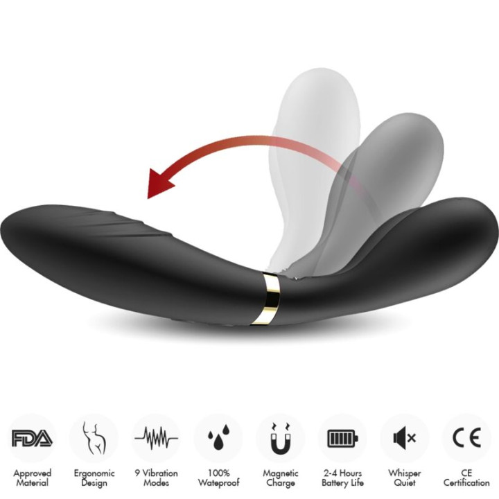 Armony - Massaggiatore e Vibratore y-Wand Doppia Testa Nero