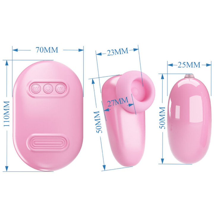 Pretty Love - Bala Vibrante Caixa Mágica e Estimulador Rosa