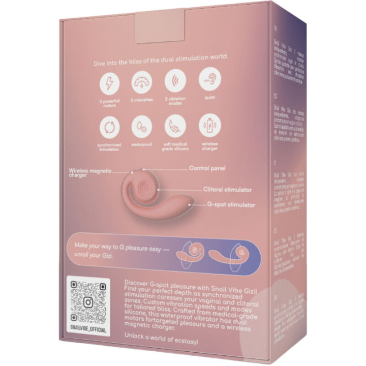 Snail Vibe - Estimulador Duplo Gizi Rosa