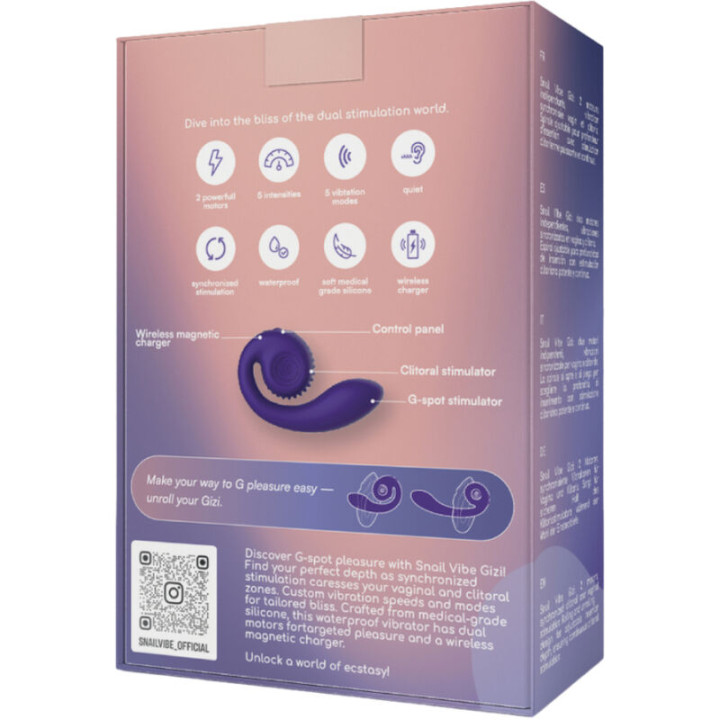Snail Vibe - Gizi Dual Stimulator Fioletowy