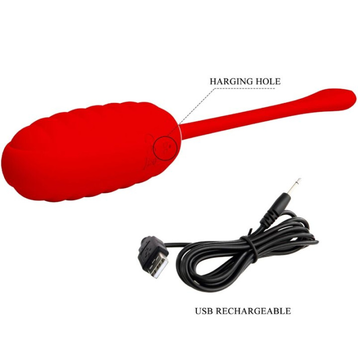 Pretty Love - Oeuf Vibrant Rechargeable Kirk Rouge