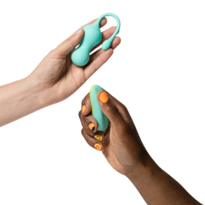 Romp - Cello Multifunction Vibrating Egg Turquoise Remote Control