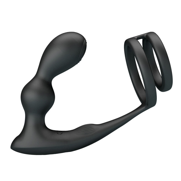 Mr Play - Vibrating Anal Plug With Penis Ring Remote Control