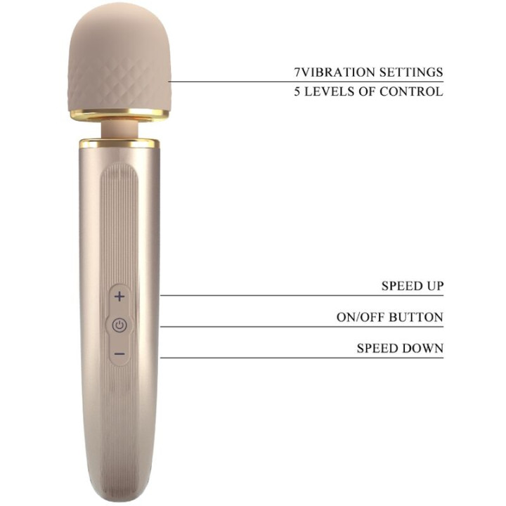 Pretty Love - Masseur 7 Modes de Vibration Champagne