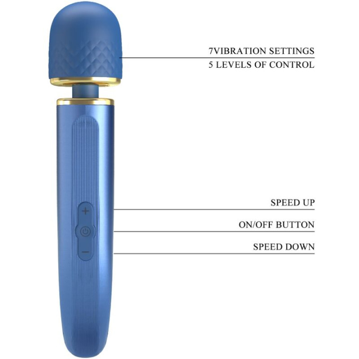 Pretty Love - Massager 7 Modos de Vibrao Azul