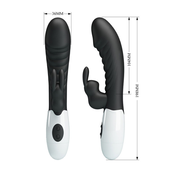 Pretty Love - Naughty Bunny Vibrador Rabbit 30 Funciones Negro