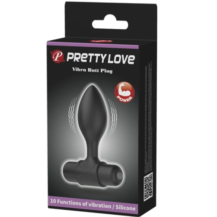 Pretty Love - Vibra Butt 10 Vibrazioni Plug Anale Nero