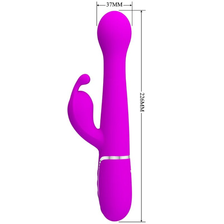 Pretty Love - Vibrateur Dejon Rabbit 3 en 1 Multifonction Violet