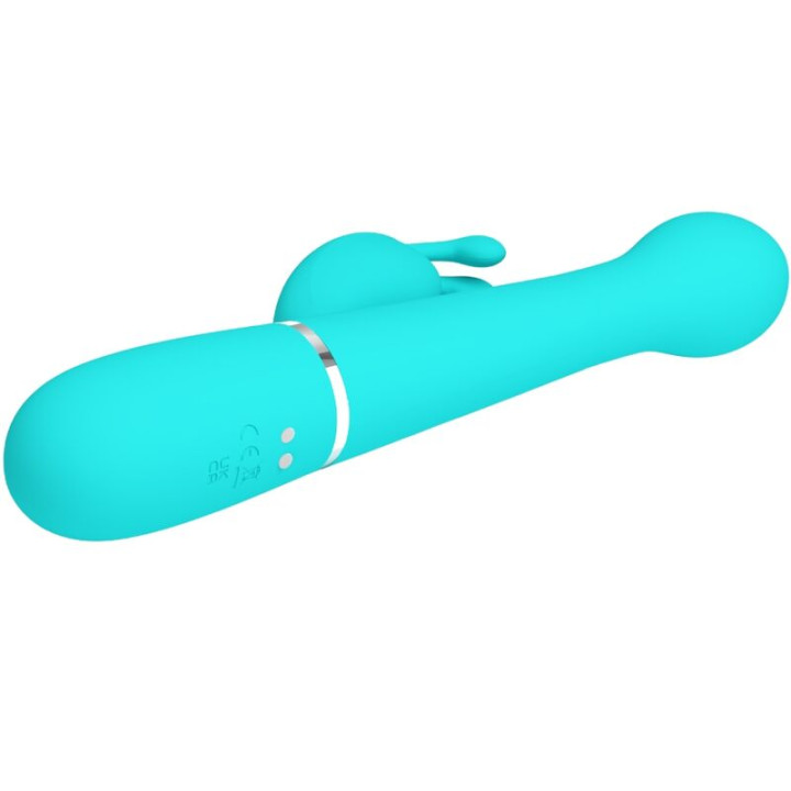 Pretty Love - Vibrateur Dejon Rabbit 3 en 1 Multifonction Vert Aqua