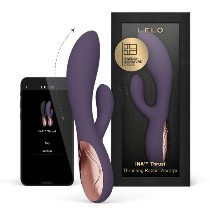 Lelo - Ina Thrust Rabbit Thrusting Vibrator Purple
