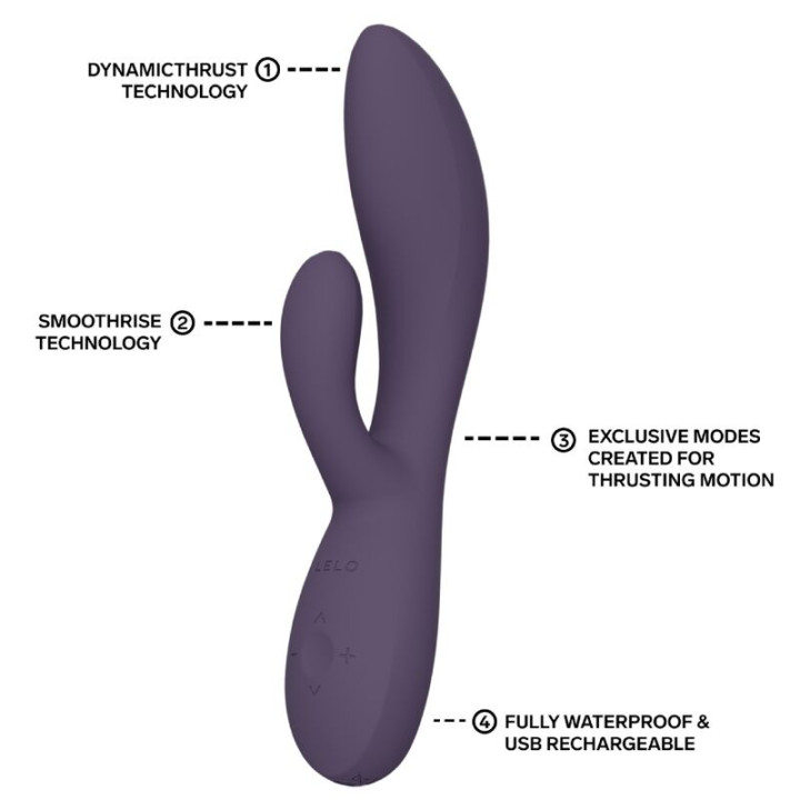 Lelo - Ina Thrust Rabbit Thrusting Vibrator Purple