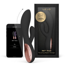 Lelo - Ina Thrust Rabbit Stossvibrator Schwarz