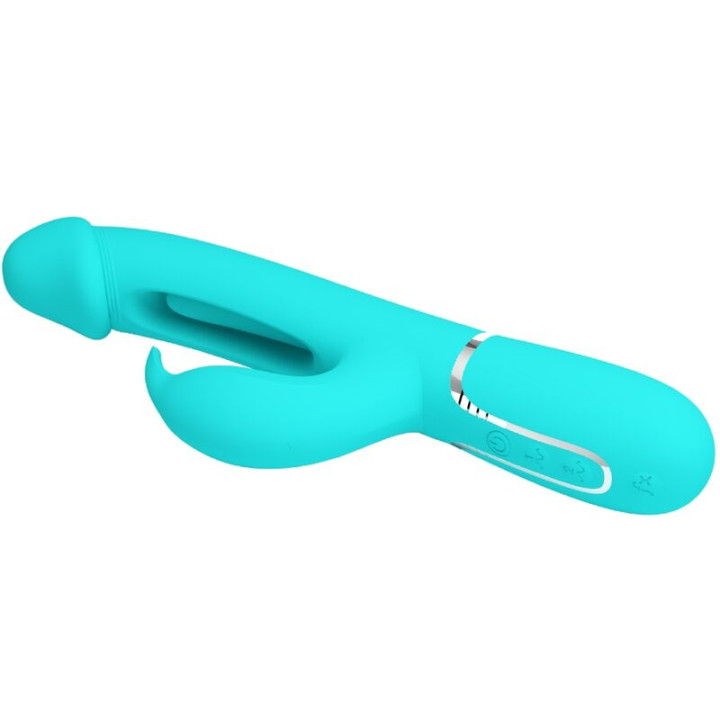 Pretty Love - Vibrateur Dejon Rabbit 3 en 1 Multifonction Vert Aqua