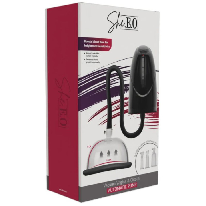 She.e.o - Pompa a Vuoto Automatica Per Vagina e Clitoride Nera