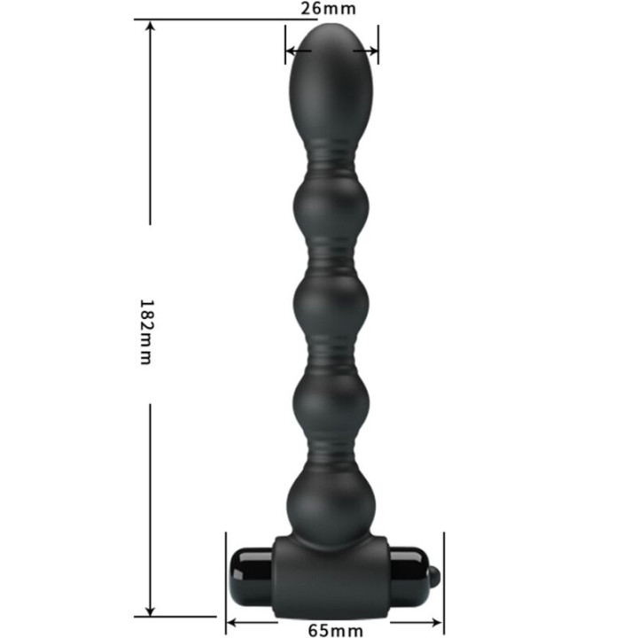 Pretty Love - Plug Anal Lynn Silicone 10 Vibrations Noir