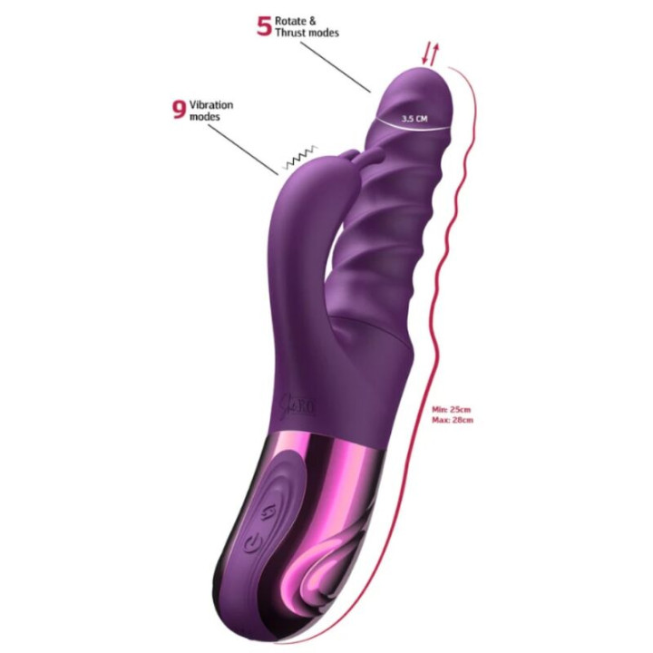 She.e.o - Vibratore a Spirale Con Coniglio Viola