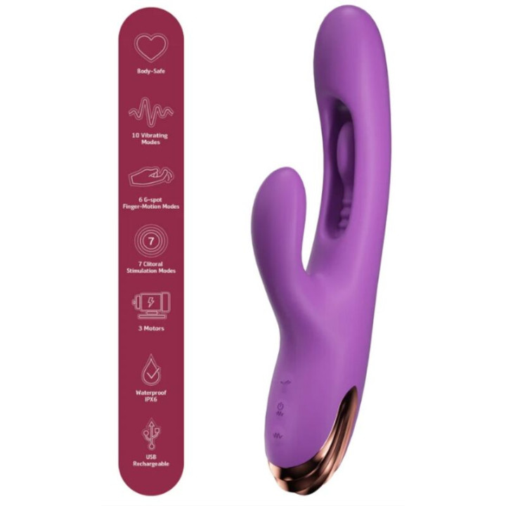 She.e.o - Rabbit g-Spot Vibrator With Digital Movement Purple