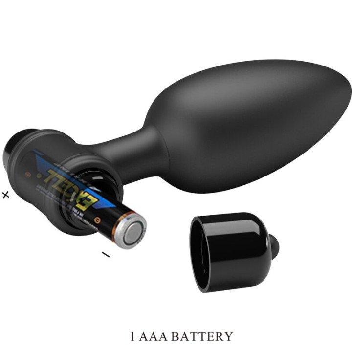 Pretty Love - Vibra Butt Plug 2 Plug Anal 10 Vibrations Noir