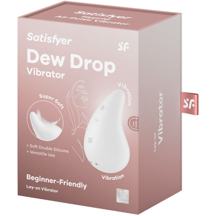 Satisfyer - Vibrador Dew Gota Lay-on Branco