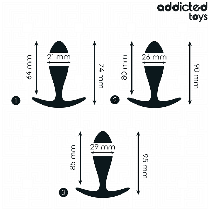 Addicted Toys - Set di 3 Tappi Anali Modello 2