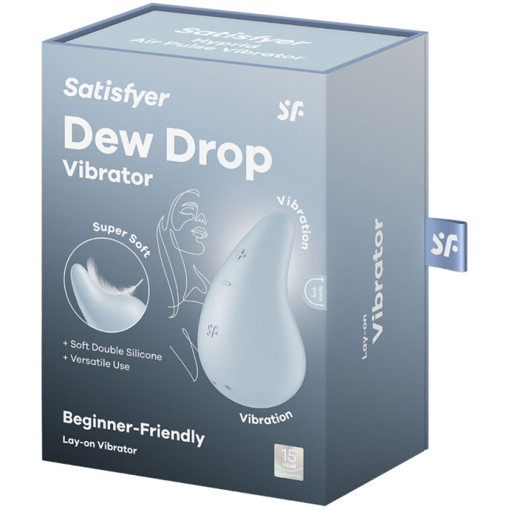 Satisfyer - Vibratore Goccia di Rugiada Lay-on Blu