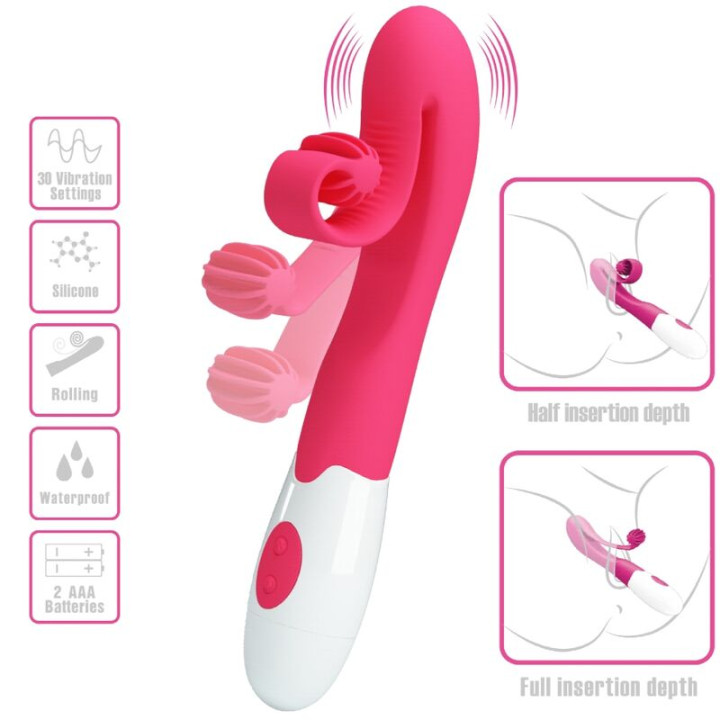 Romance - Vibrateur et Stimulateur 30 Vitesses Rose