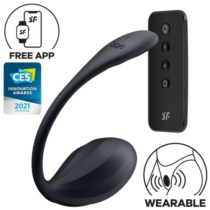 Satisfyer - Ribbed Petal g Point Stimulator Remote Control Black Free App