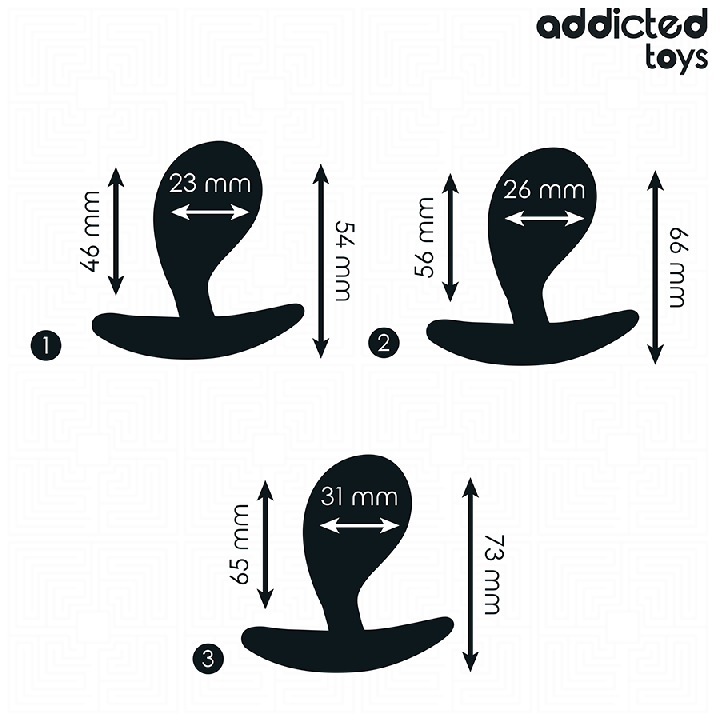 Addicted Toys - Set di 3 Tappi Anali Modello 3