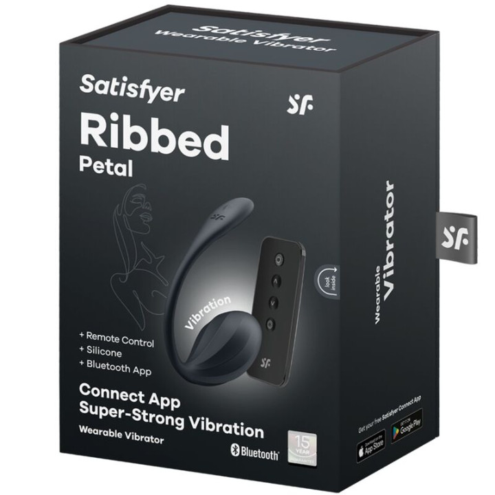 Satisfyer - Ribbed Petal g Point Stimulator Remote Control Black Free App