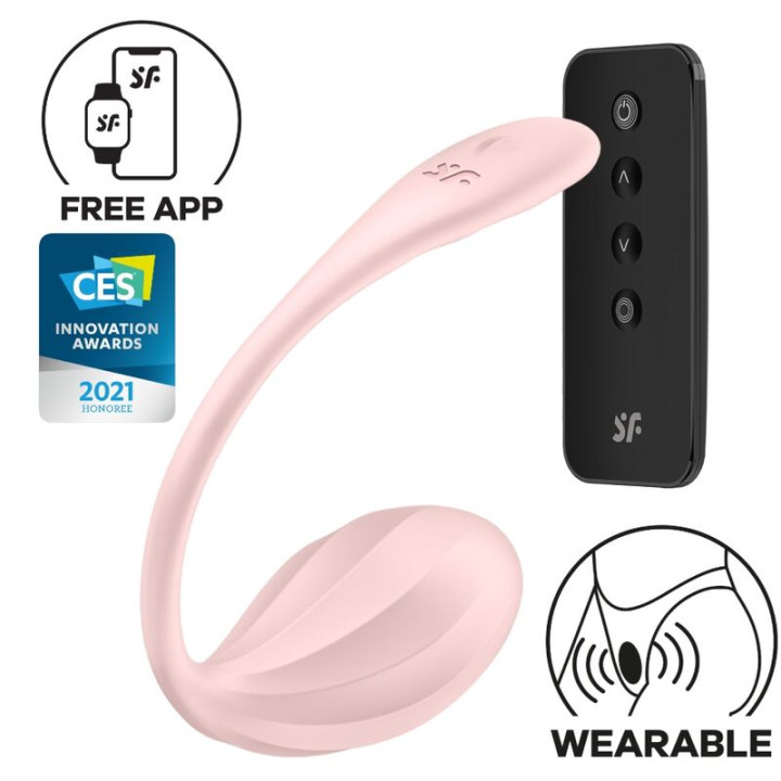 Satisfyer - Ribbed Petal Stimulateur à Distance g Point Rose Application Gratuite