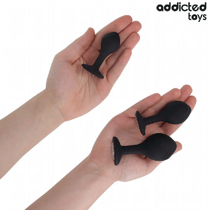 Addicted Toys - Set de 3 Plug Silicona Anal Con Joya