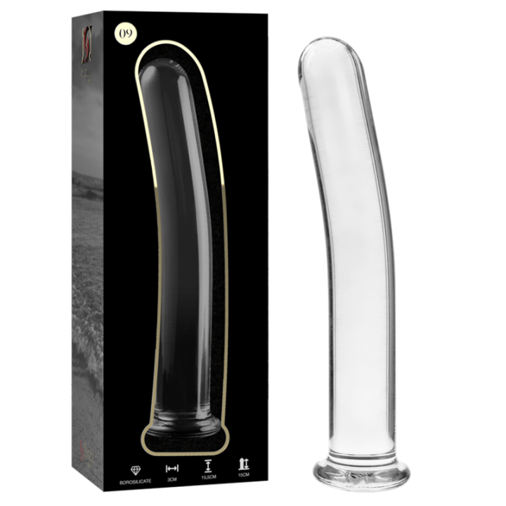 Nebula Series by Ibiza - Modelo 9 Dildo Vidro Borosilicado Transparente 15.5 cm -o- 2.5 cm