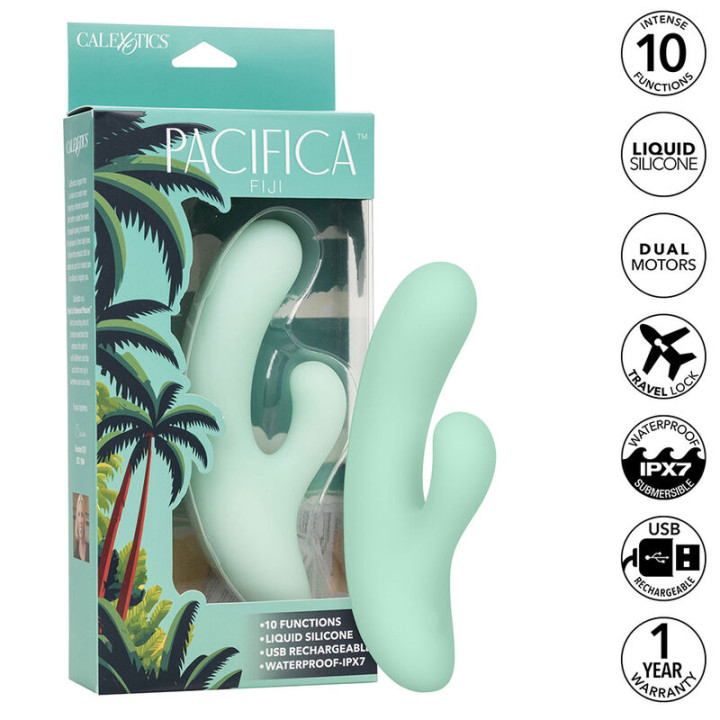 Calexotics - Pacifica Fiji Wibrator i Stymulator Punktu g 10 Wibracji Aqua