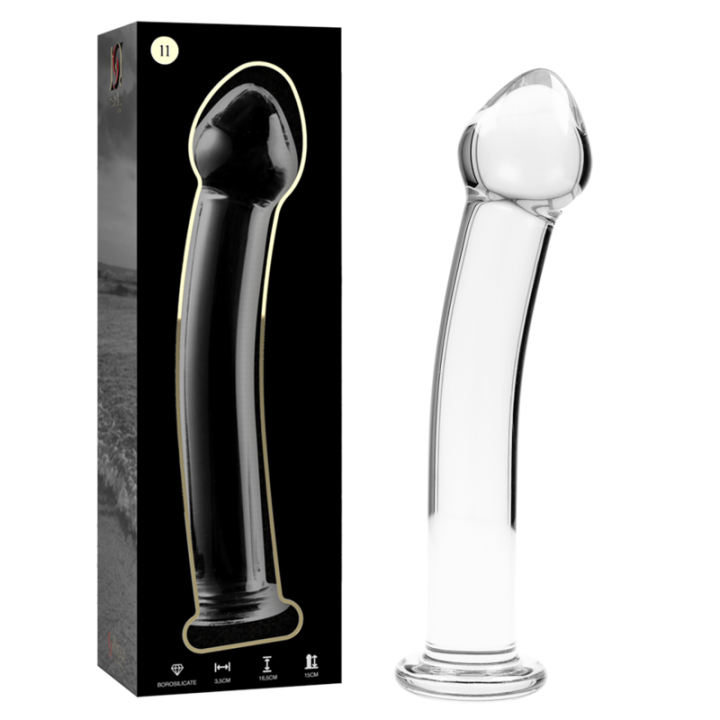 Nebula Series by Ibiza - Model 11 Dildo Borosilicate Glass Clear 16 cm -o- 3 cm