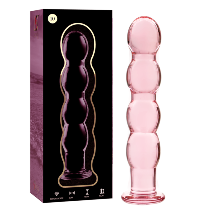 Nebula Series by Ibiza - Modelo 10 Dildo Cristal Rosa 16.5 cm -o- 3.5 cm