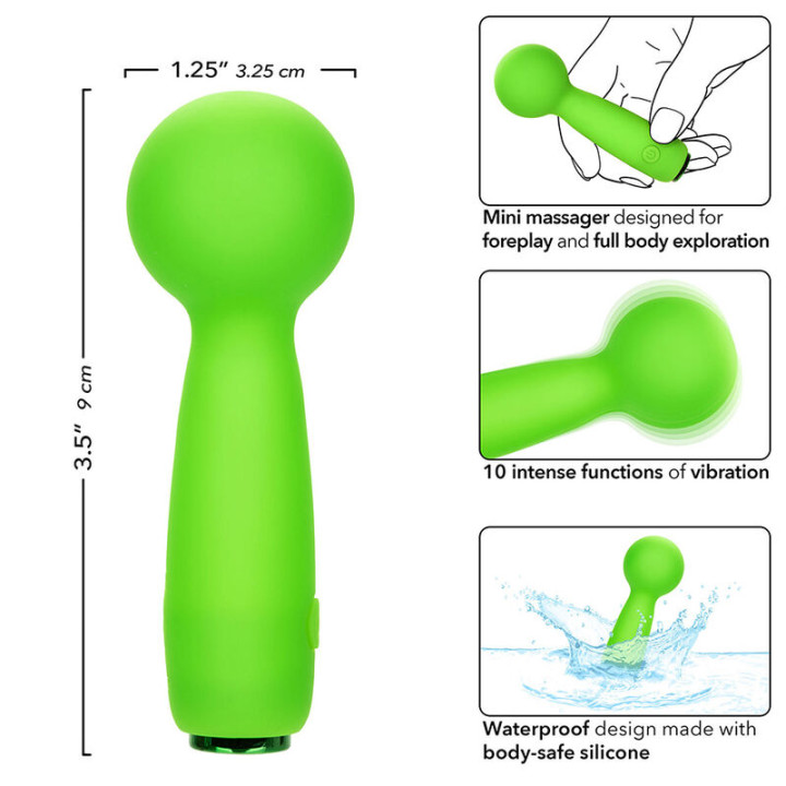 Calexotics - Neon Vibes le Bubbly Vibe Mini Masseur 10 Vibrations Vert