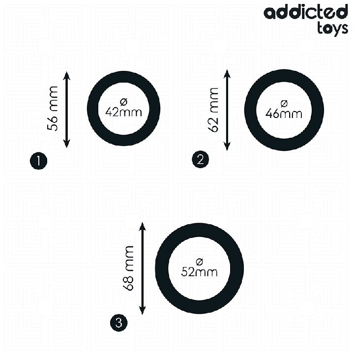 Addicted Toys - Set de Anillos Silicona Planos
