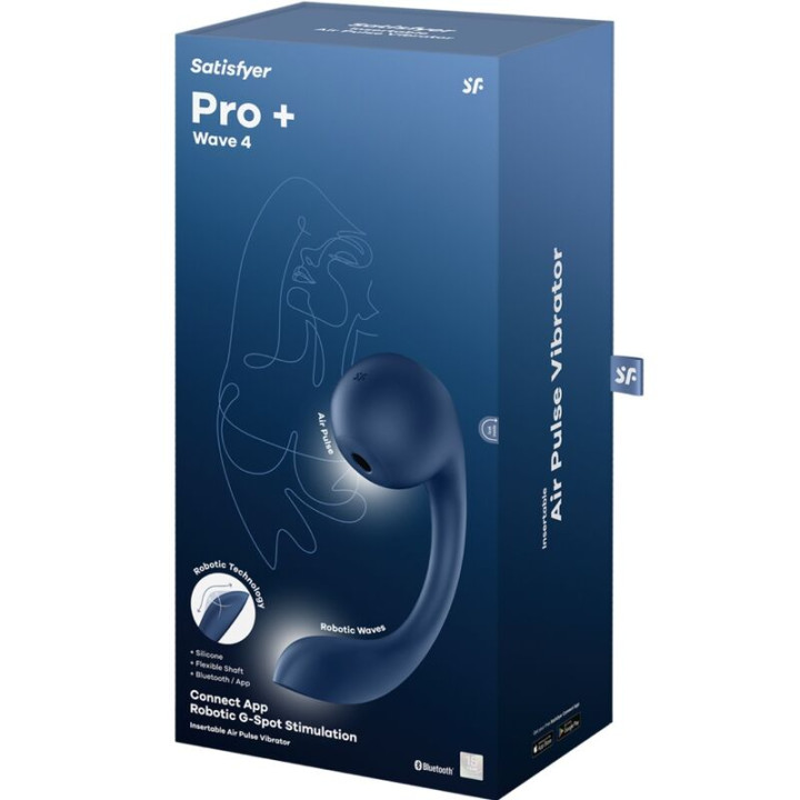 Satisfyer - Pro+ Wave 4 g-Spot & Air Pulse Stimulator Kostenlose App Dunkelblau