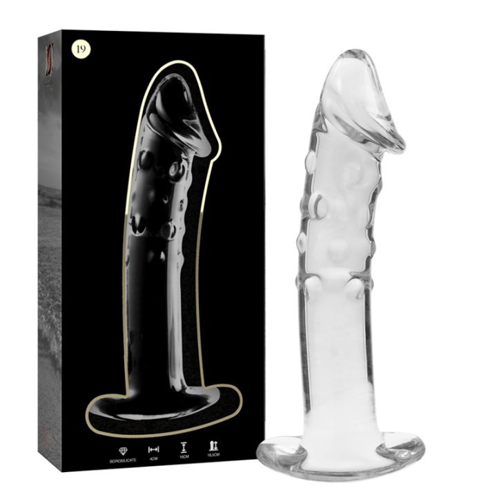 Nebula Series by Ibiza - Model 19 Dildo Borosilicate Glass Clear 18.5 cm -o- 4 cm