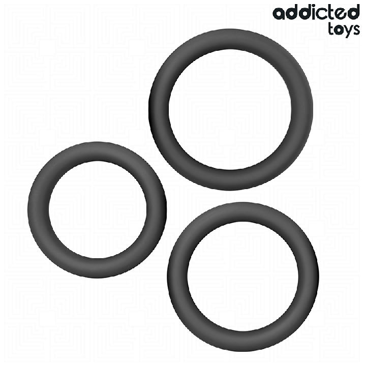 Addicted Toys - Set di Anelli Piatti in Silicone