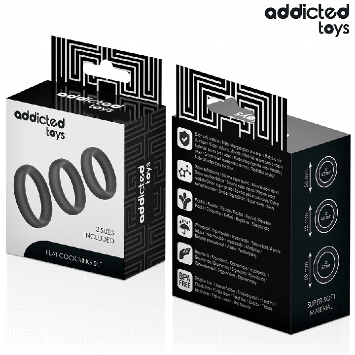 Addicted Toys - Set de Anillos Silicona Planos