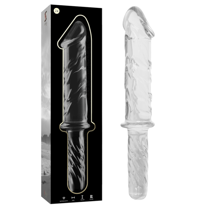 Nebula Series by Ibiza - Model 24 Dildo Borosilicate Glass Clear 28.5 cm -o- 5 cm