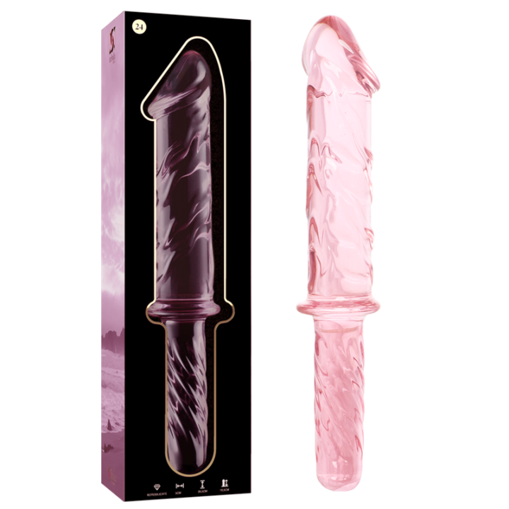Nebula Series by Ibiza - Modelo 24 Dildo Cristal Rosa 28.5 cm -o- 5 cm