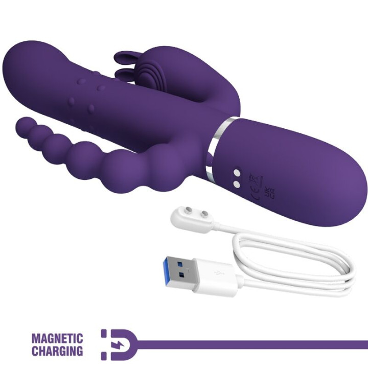 Pretty Love - Cammy Triple Vibrator Multifunktion 4 in 1 Lila
