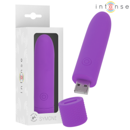 Intense - Symone Usb Wibracyjna Kula 8 Wibracji Fioletowa 10 x 2,2 cm