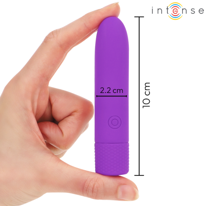 Intense - Symone Bullet Vibrant Rechargeable Usb 8 Vibrations Violet 10 x 2,2 cm