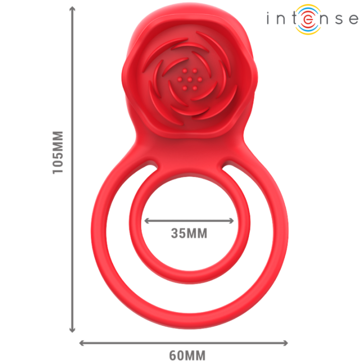Intense - Gail Stimolatore Rose 10 Vibrazioni Rosso Telecomando